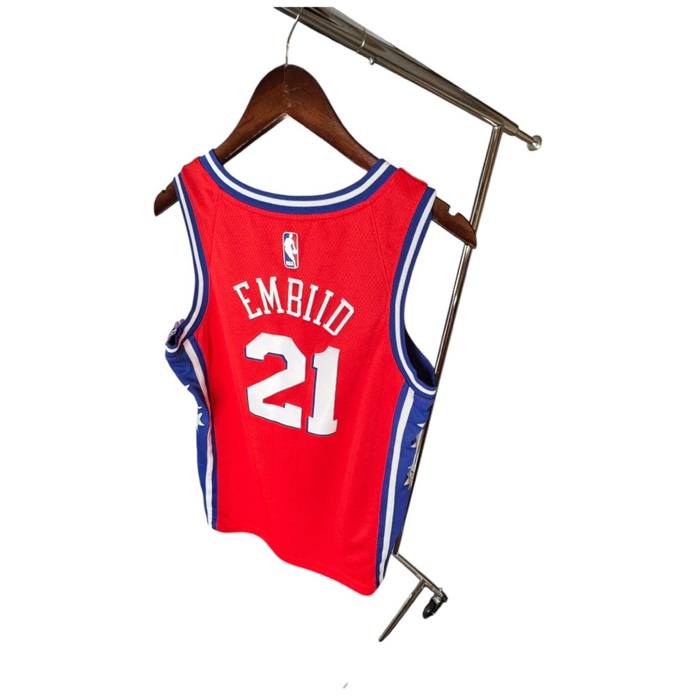 Joel Embiid Jersey Nike NBA Red Basketball - Picture 8 of 14